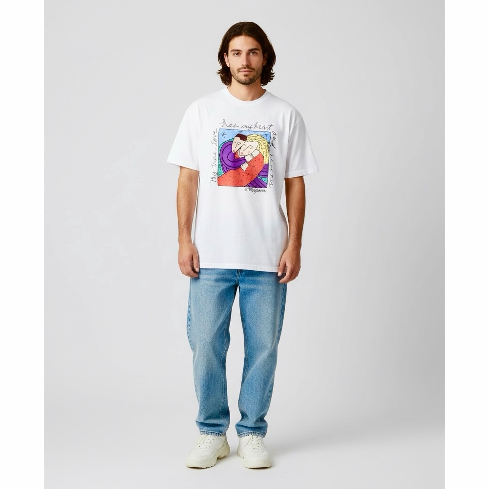 Gango Gallery NWT VTG Art Graphic Logo Focal Point Crewneck Short Sleeve Tee